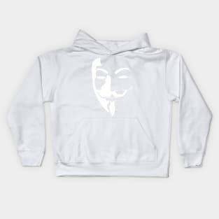 White Anonymous Shadow Kids Hoodie